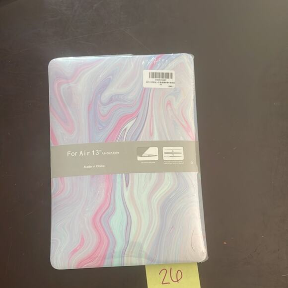 Macbook Air 13” 2010-2017 pink/purple swirls design hard Shell Case - Picture 3 of 3